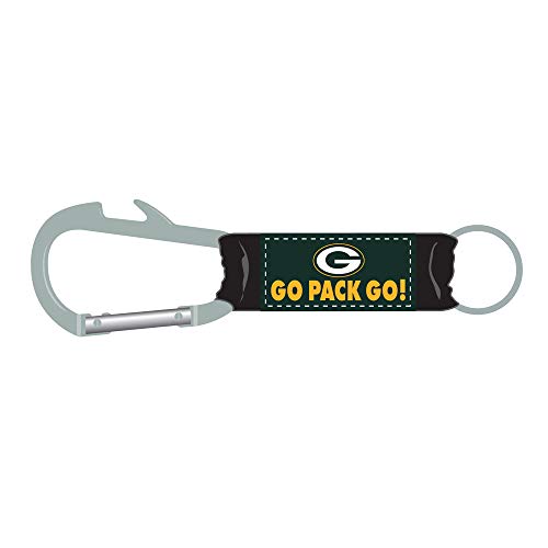 Green Bay Packers Carabiner Keychain Go Pack Go